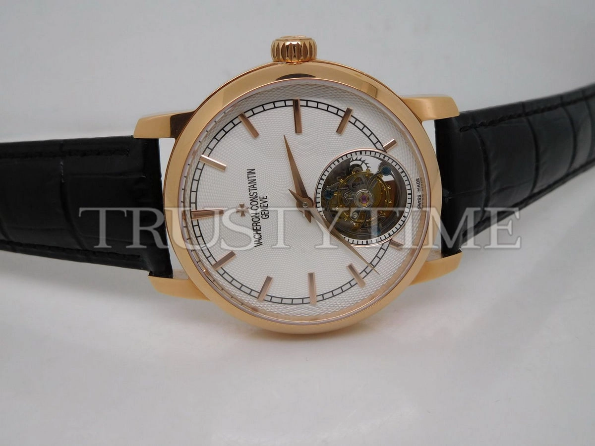 Копия часов Vacheron Constantin Traditionnelle Tourbillon 44mm 6500T/000R-B324