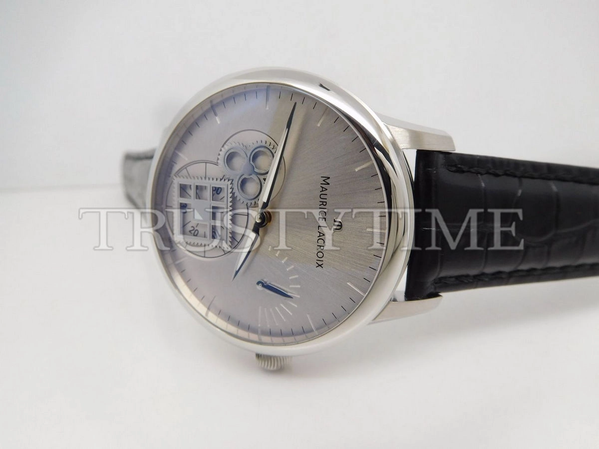 Копия часов Maurice Lacroix Masterpiece Roue Carrée Seconde 43mm MP7158-SS001-901