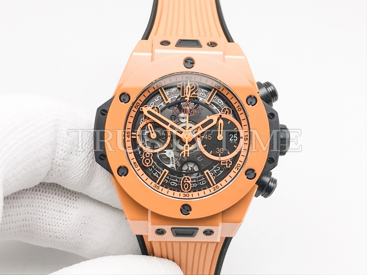 Копия часов Hublot Big Bang Unico Orange Ceramic 42mm 441.CU.5910.RX