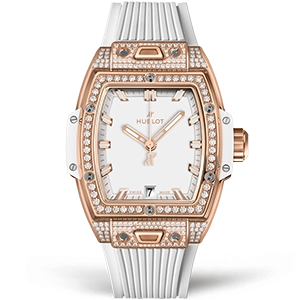 Копия часов Hublot Shaped Spirit Of Big Bang King Gold White Pave 39 662.OE.2080.RW.1604