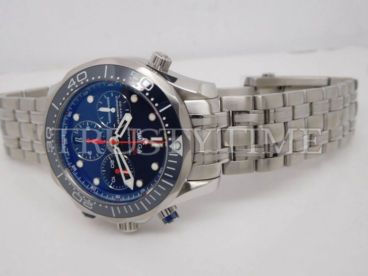 Копия часов Omega Seamaster Diver 300m Co‑Axial Chronometer Chronograph 44mm 212.30.44.50.03.001