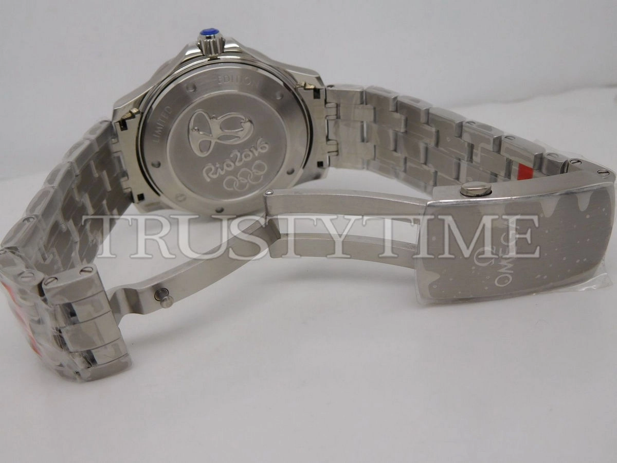 Копия часов Omega Seamaster Diver 300m Co-Axial Chronometer Limited Edition "Rio 2016" 41mm 522.30.41.20.01.001