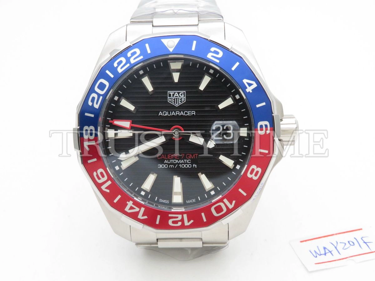 Копия часов Tag Heuer Aquaracer Calibre 7 GMT 43mm WAY201F.BA0927