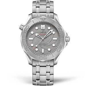 Копия часов Omega Seamaster Diver 300M Master Co-Axial Platinum Aston Martin Neiman Marcus 42mm 210.93.42.20.99.001