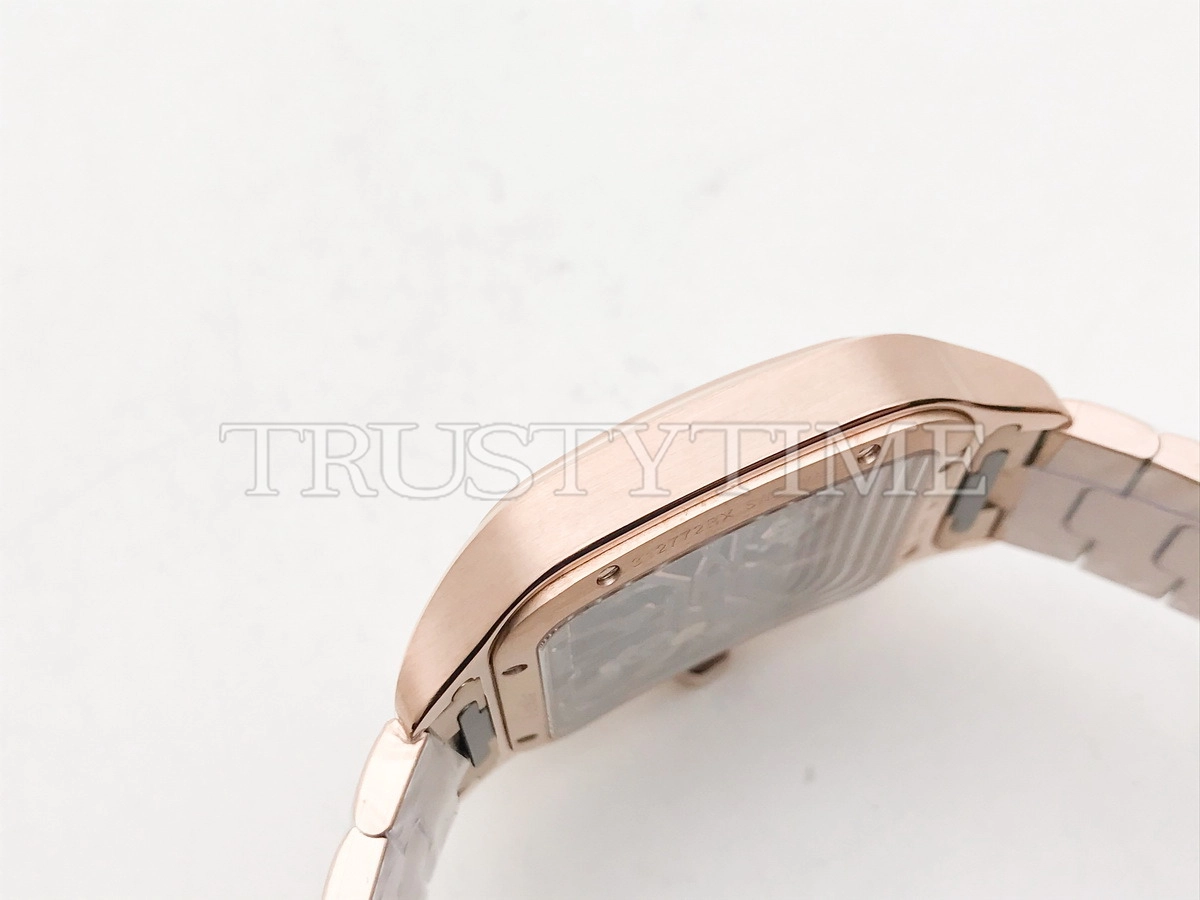 Копия часов Cartier Santos de Cartier Large Skeleton 40mm WHSA0016