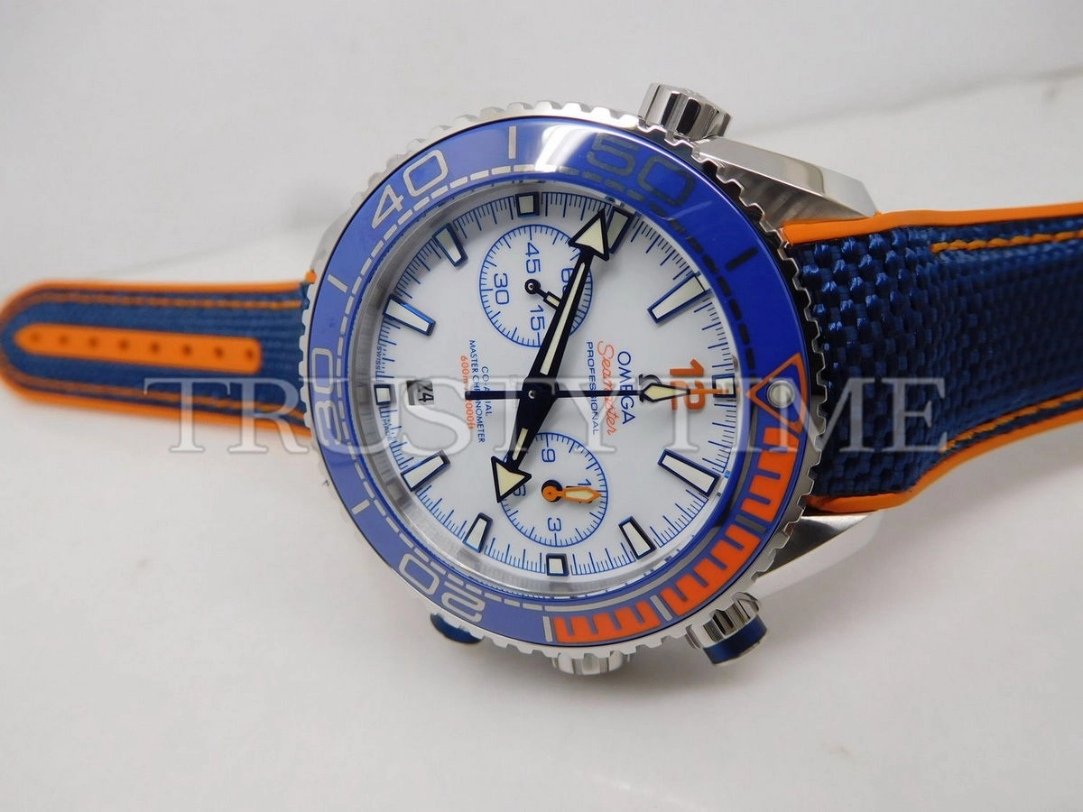 Копия часов Omega Seamaster Planet Ocean 600m Co‑Axial Master Chronometer Chronograph "MICHAEL PHELPS" 45.5mm 215.32.46.51.04.001