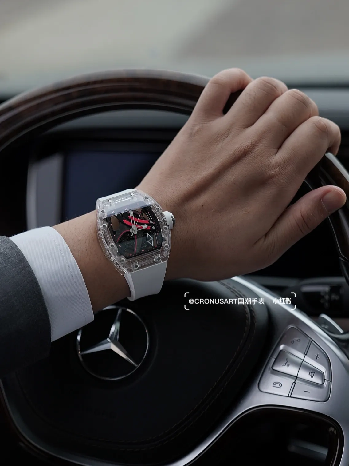 Часы CronusArt NTPT Carbon Fiber Watch CM06-P