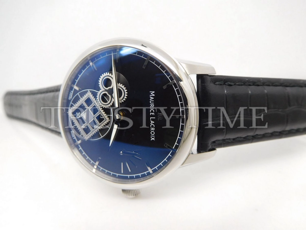 Копия часов Maurice Lacroix Masterpiece Roue Carrée Seconde 43mm MP7158-SS001-301-1