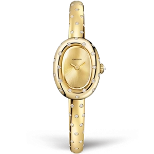 Копия часов Cartier Baignoire Watch Yellow Gold Diamonds
