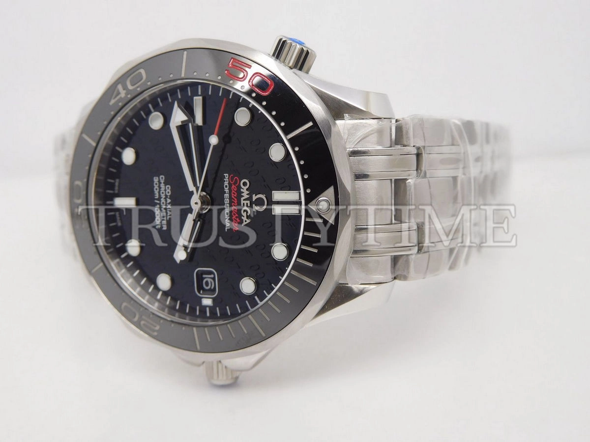 Копия часов Omega Seamaster Diver 300m Co-Axial Chronometer James Bond 50th Anniversary 41mm 212.30.41.20.01.005