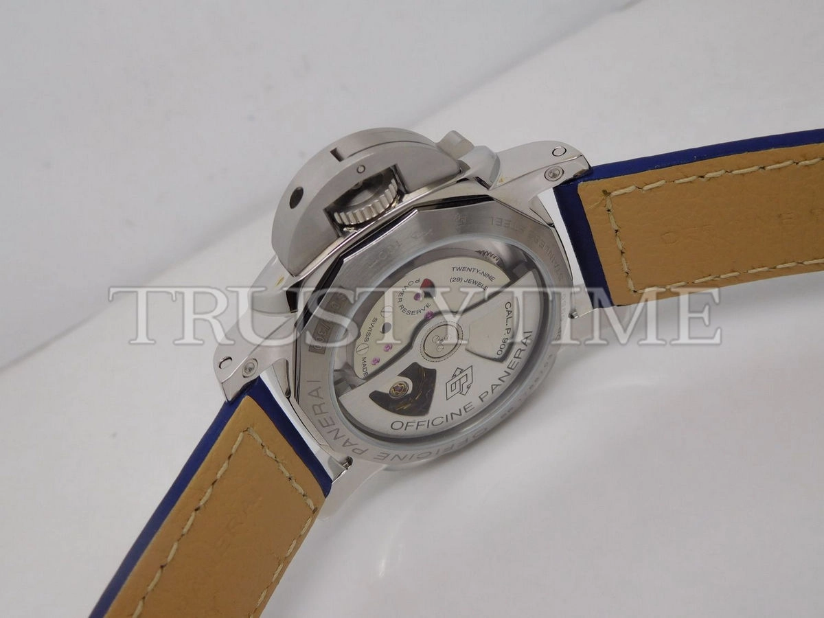 Копия часов Panerai Luminor 1950 3 Days GMT Automatic Acciaio Boutique Blue 42mm PAM00688