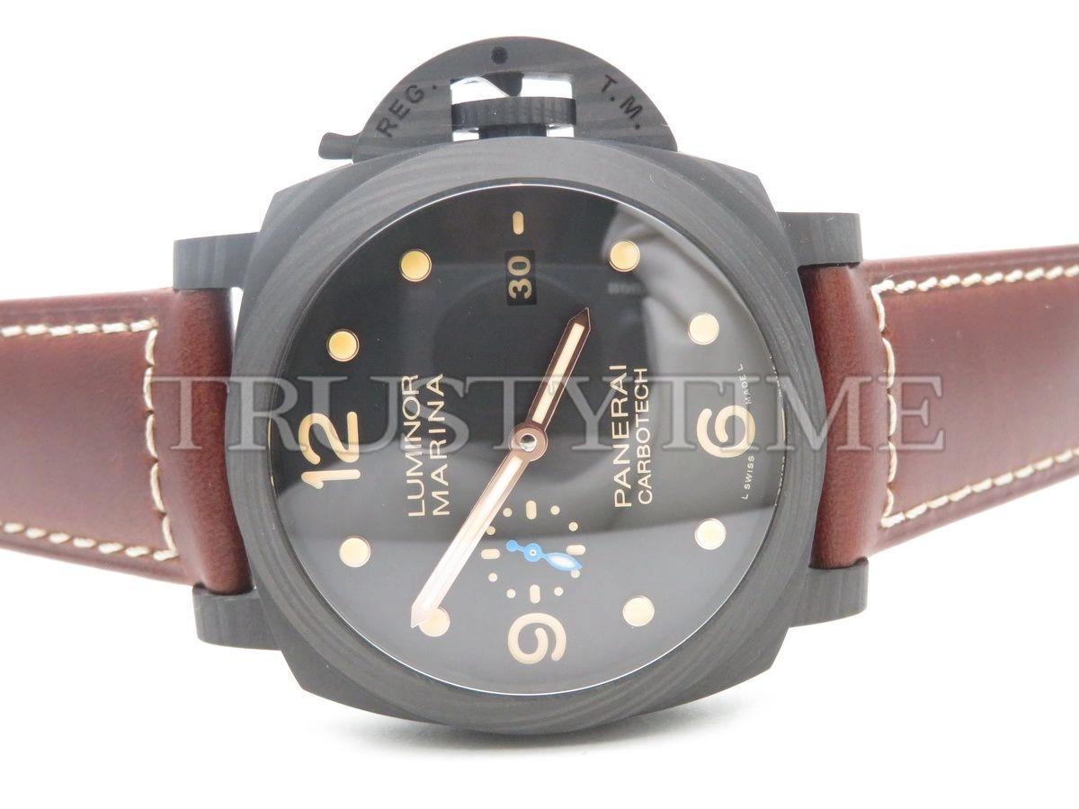 Копия часов Panerai Luminor 1950 3 Days Automatic Carbotech 44mm PAM00661