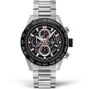 Копия часов Tag Heuer Carrera Calibre HEUER 01 Chronograph 45mm CAR2A1W.BA0703