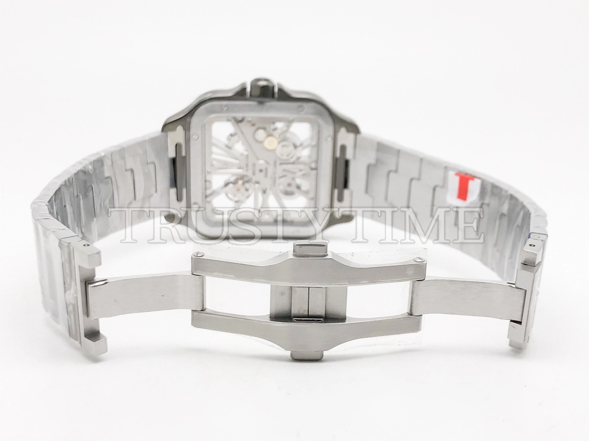 Копия часов Cartier Santos de Cartier Large Skeleton 40mm WHSA0027