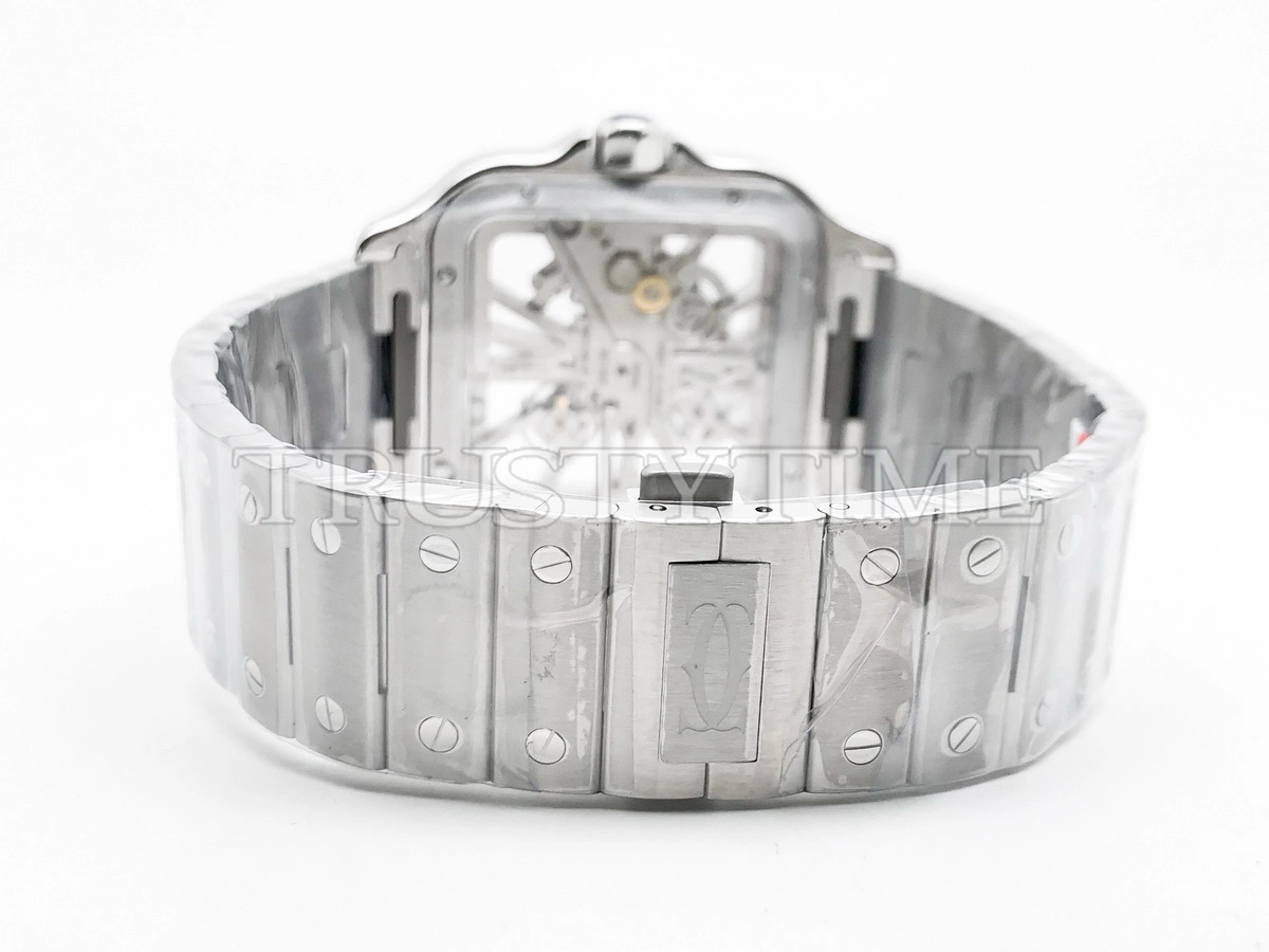 Копия часов Cartier Santos de Cartier Large Skeleton 40mm WHSA0019