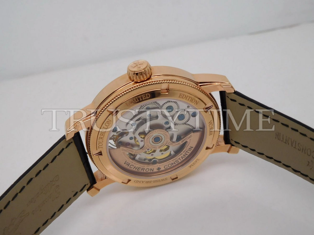 Копия часов Vacheron Constantin Traditionnelle Tourbillon 44mm 6500T/000R-B324
