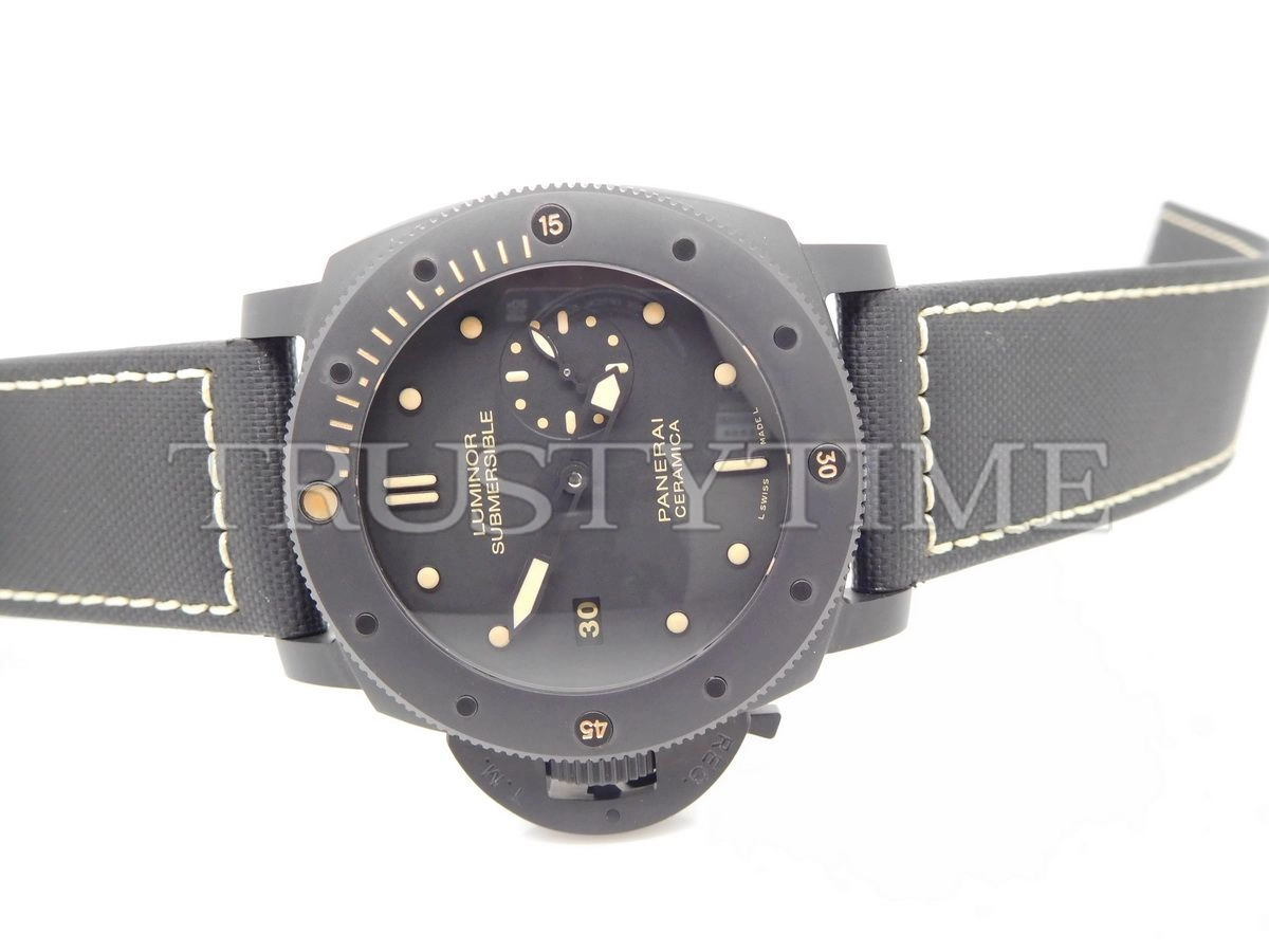 Копия часов Panerai Luminor Submersible 1950 Left-Handed 3 Days Automatic Ceramica 47mm PAM00607