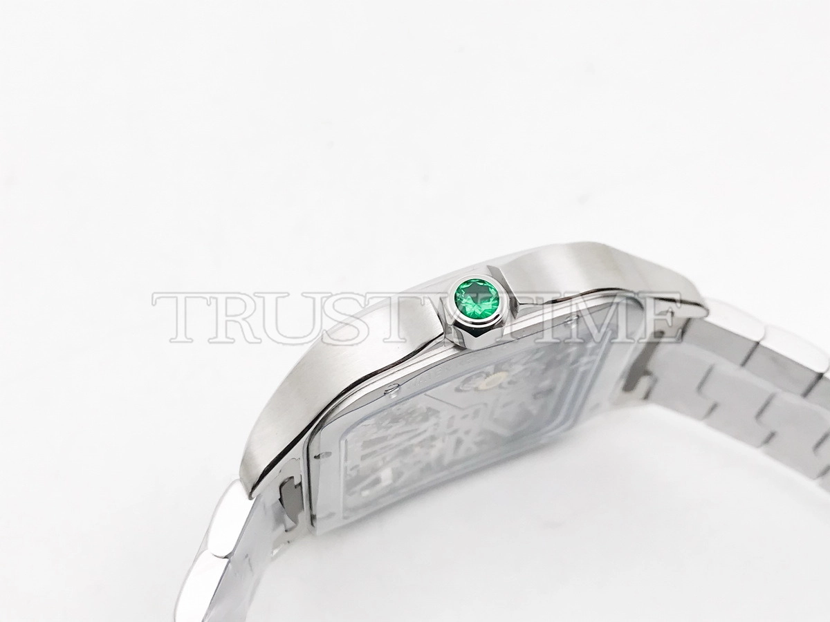 Копия часов Cartier Santos de Cartier Large Skeleton 40mm WHSA0028