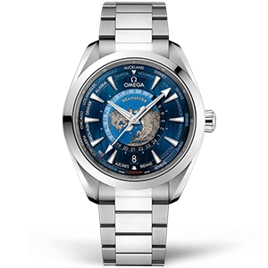 Копия часов Omega Seamaster Aqua Terra Co-axial Master Chronometer GMT Worldtimer 43mm 220.10.43.22.03.001