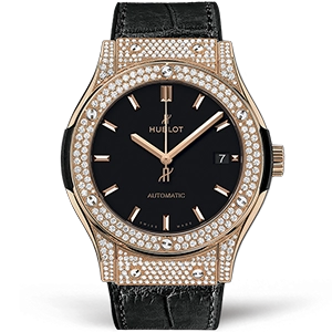 Копия часов Hublot Classic Fusion King Gold Pavé 45mm 511.OX.1181.LR.1704