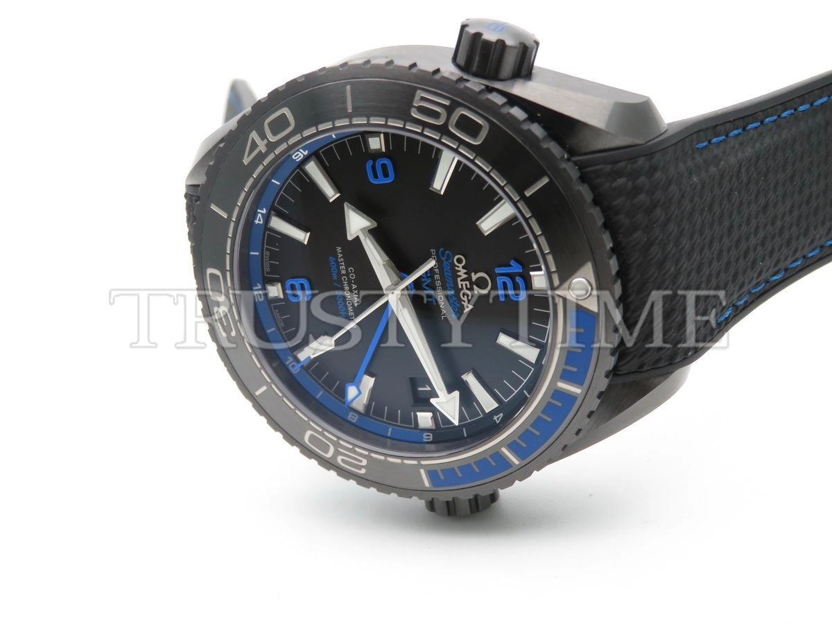 Копия часов Omega Seamaster Planet Ocean 600m Co‑Axial Master Chronometer GMT Deep Black 45,5mm215.92.46.22.01.002