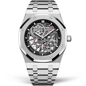 Копия часов Audemars Piguet Royal Oak Jumbo Extra-Thin Openworked 16204BC.OO.1240BC.01 Арт.AP-1223