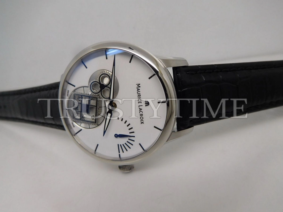 Копия часов Maurice Lacroix Masterpiece Roue Carrée Seconde 43mm MP7158-SS001-101-1