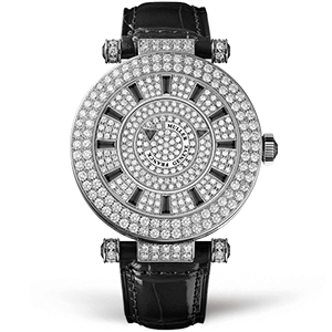 Копия часов Franck Muller Ladies Collection Round Double Mystery 42-DM-D-2R-CD Black