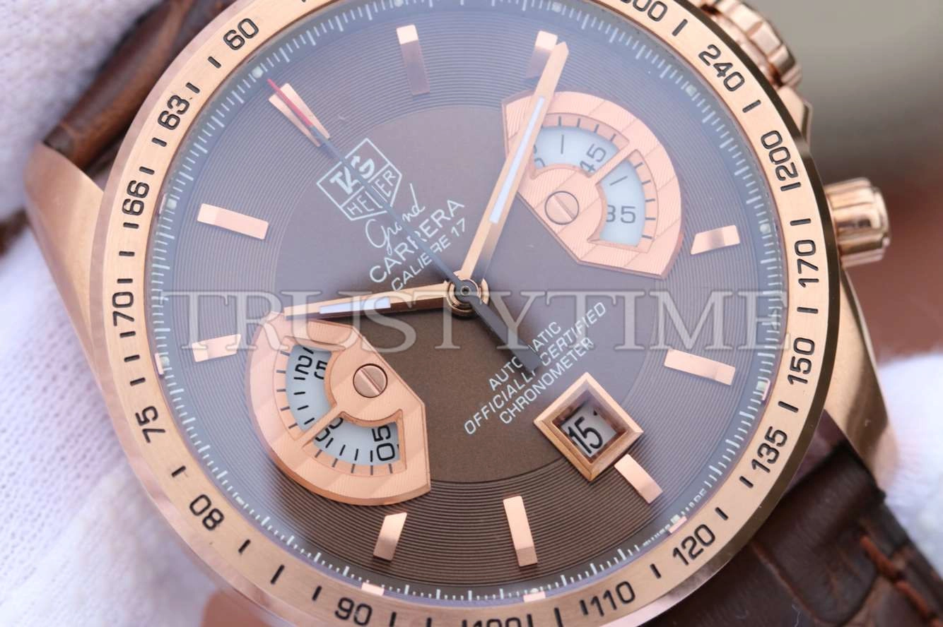 Копия часов Tag Heuer Grand Carrera Calibre 17 RS 43mm CAV514C.FC8171
