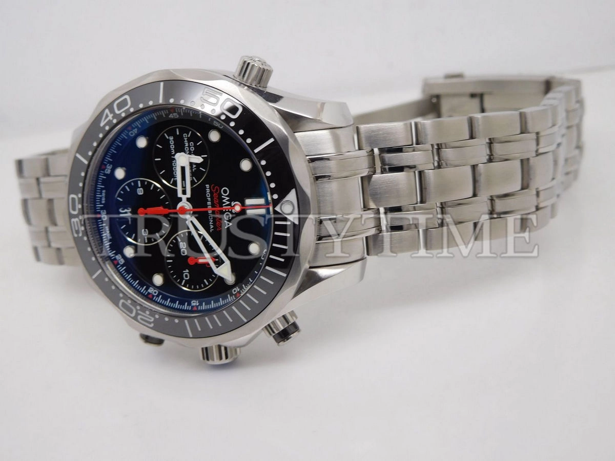 Копия часов Omega Seamaster Diver 300m Co‑Axial Chronometer Chronograph 44mm 212.30.44.50.01.001