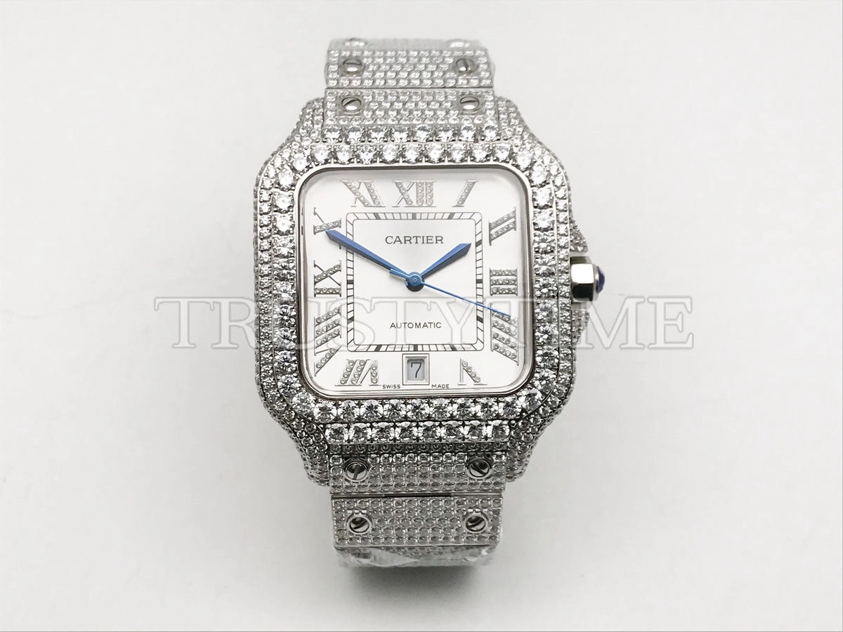 Копия часов Cartier Santos De Cartier 40 WSSA0018 Diamonds Арт. CR-0926