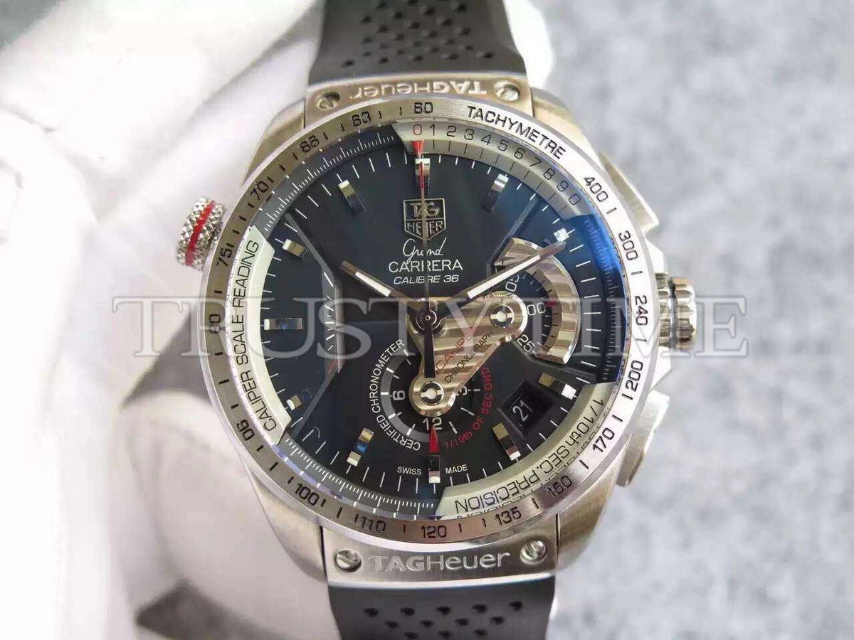 Копия часов Tag Heuer Grand Carrera Calibre 36 RS 43mm CAV5115.FT6019