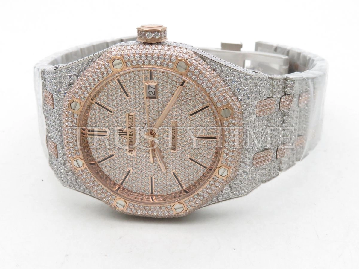 Копия часов Audemars Piguet Royal Oak 15400 Full Diamond