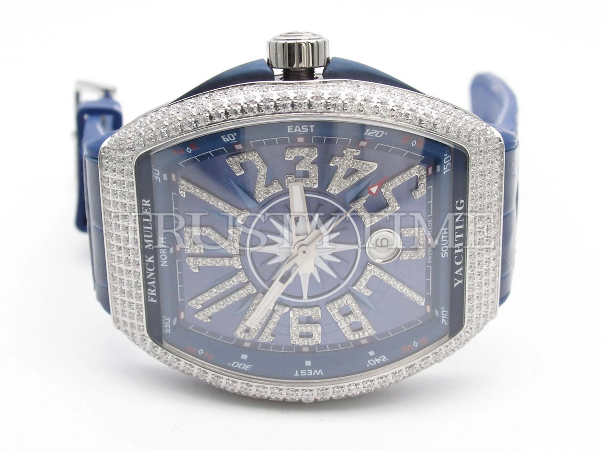 Копия часов Franck Muller Vanguard Yachting V 45 SC DT YACHT D NBR CD (BL) (OG) (BL.DIAM AC)