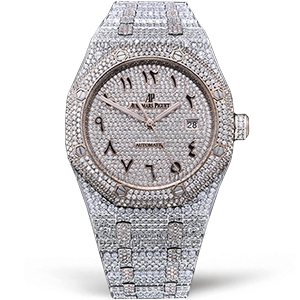 Копия часов Audemars Piguet Royal Oak 15400 Full Diamond