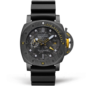 Копия часов Panerai Submersible GMT Carbotech Navy Seals 42mm PAM01324