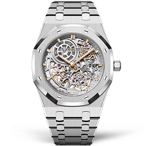 Копия часов Audemars Piguet Royal Oak Jumbo Extra-Thin Openworked 50th Anniversary 16204ST.OO.1240ST.01 Арт.AP-1211