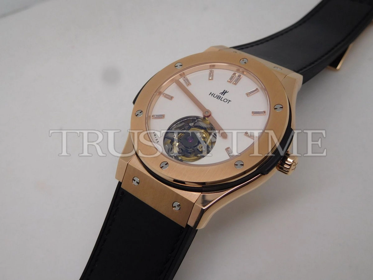 Копия часов Hublot Classic Fusion Tourbillon King Gold Opalin 45mm 505.OX.2610.LR