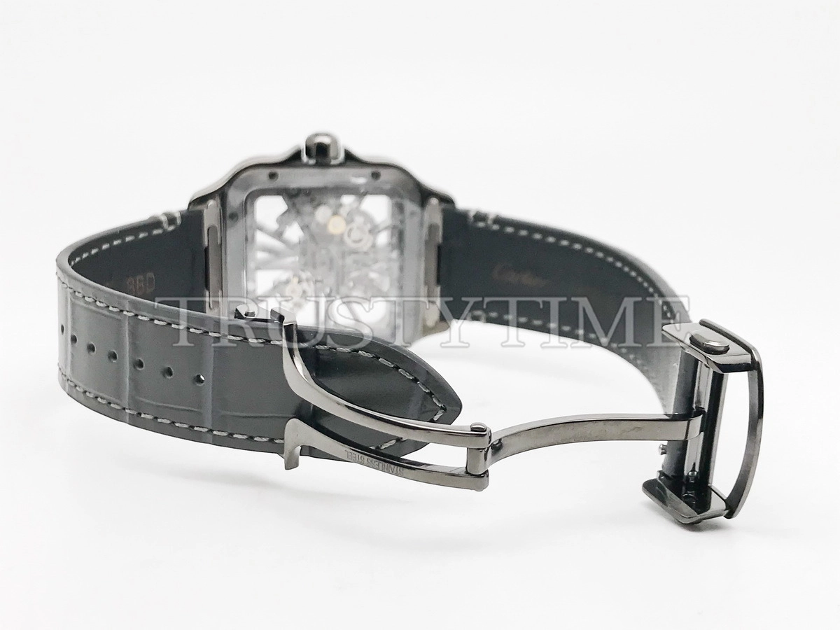 Копия часов Cartier Santos de Cartier Large Skeleton 40mm WHSA0009