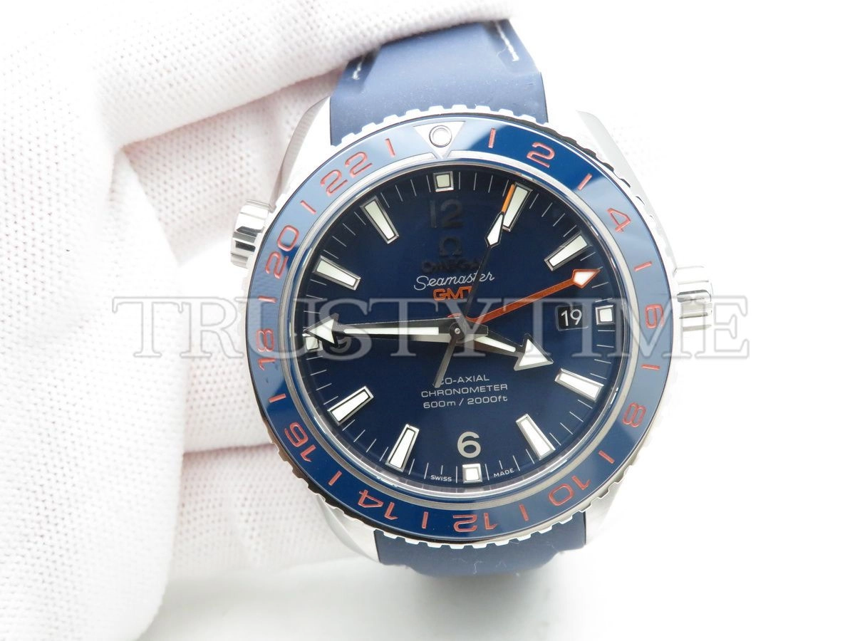 Копия часов Omega Seamaster Planet Ocean 600m Co‑Axial Master Chronometer GMT GoodPlanet 43.5mm 232.30.44.22.03.001