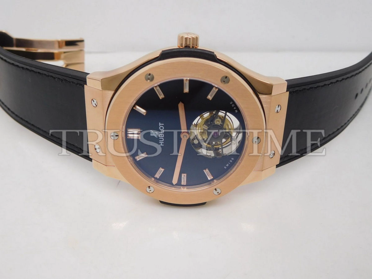 Копия часов Hublot Classic Fusion Tourbillon King Gold 45mm 505.OX.1180.LR