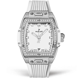 Копия часов Hublot Shaped Spirit Of Big Bang Titanium White Pave 39 662.NE.2010.RW.1604