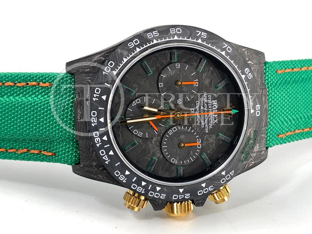Копия часов Rolex Cosmograph Daytona DIW Carbon Lime