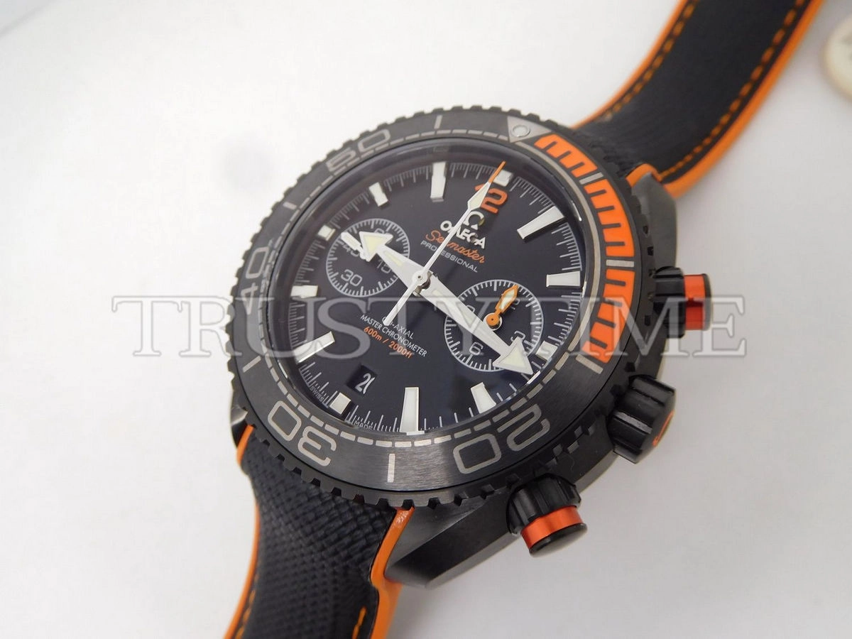 Копия часов Omega Seamaster Planet Ocean 600m Co‑Axial Master Chronometer Chronograph Deep Black 45.5mm 215.92.46.51.01.001