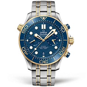 Копия часов Omega Seamaster Diver 300m Co‑Axial Master Chronometer Chronograph 44mm 210.20.44.51.03.001
