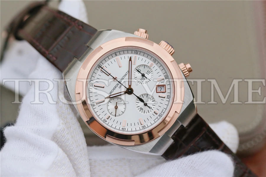Копия часов Vacheron Constantin Overseas Chronograph 42mm 5500V/000M-B074 Leather