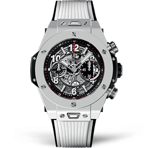 Копия часов Hublot Big Bang Unico White Ceramic 45mm 411.HX.1170.RX