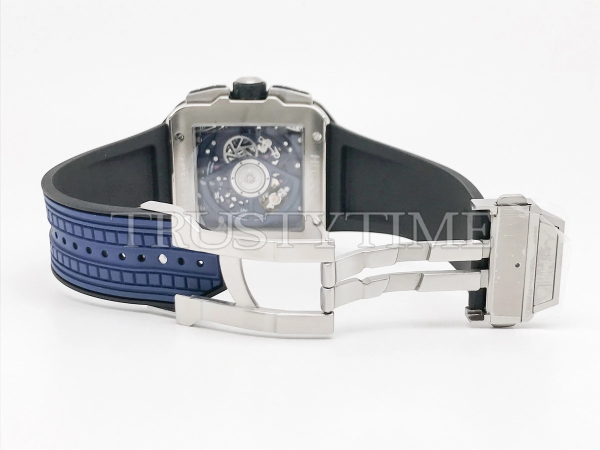 Копия часов Hublot Square Bang Unico Titanium Blue Ceramic 821.NL.5170.RX