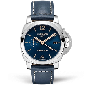 Копия часов Panerai Luminor 1950 3 Days GMT Automatic Acciaio Boutique Blue 42mm PAM00688