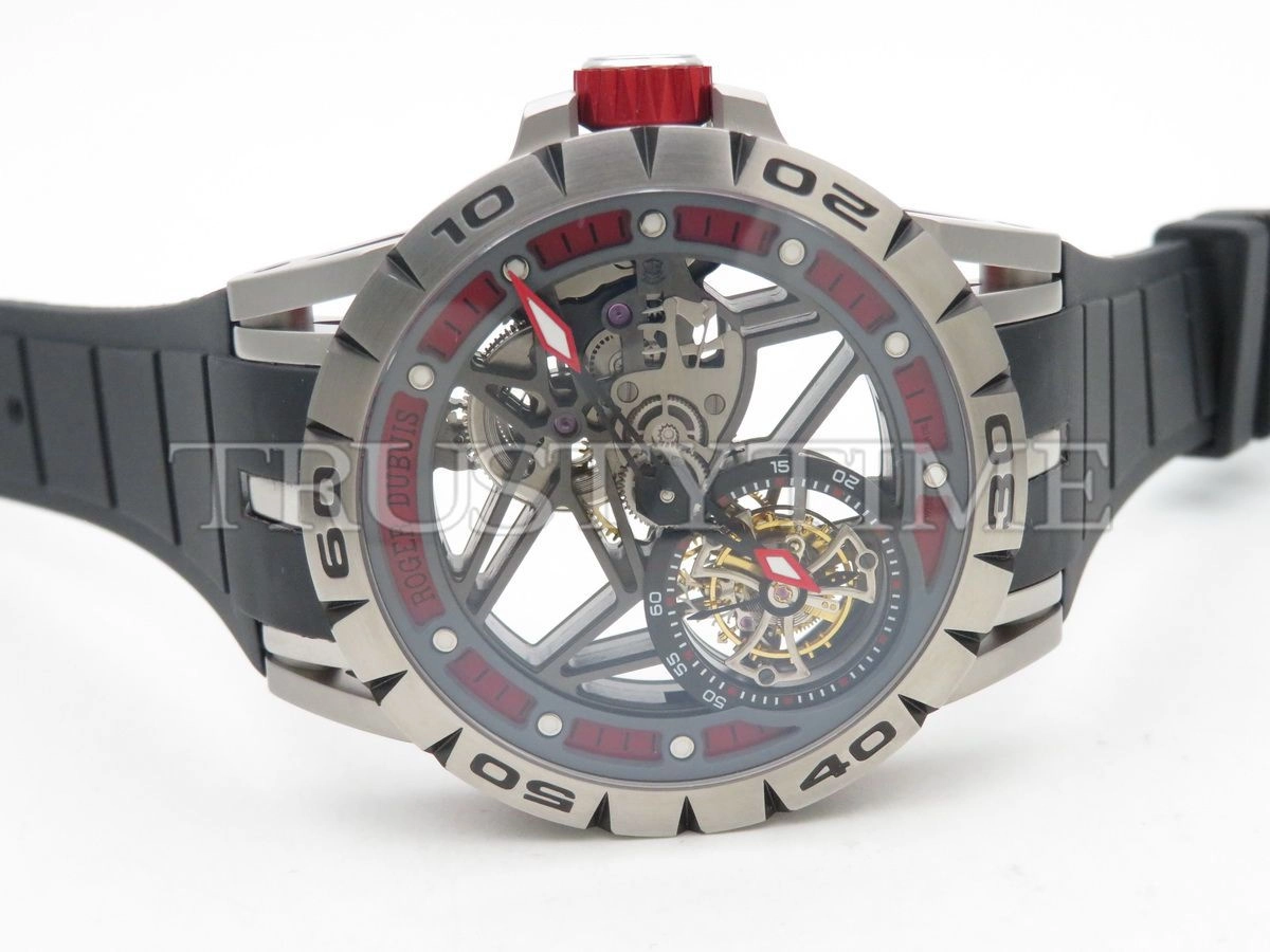 Копия часов Roger Dubuis Excalibur Spider Skeleton Flying Tourbillon 45mm RDDBEX0545